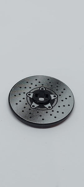 3x3 Technik Scheibe beklebt with Disk Brake Silver Drilled Rotor and Star Shaped Hub with 5-Bolts Pattern (Sticker) - Set 8221 schwarz black