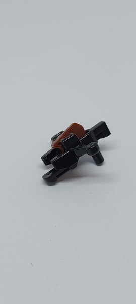 Minifig, Waffe Bogen with Mini Blaster / Shooter with  with Reddish Brown Trigger (20105 / 15392) schwarz black