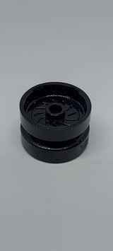 Felge 18x12mm mit Achsloch und Stud, Solid Brake Rotor Lines schwarz black