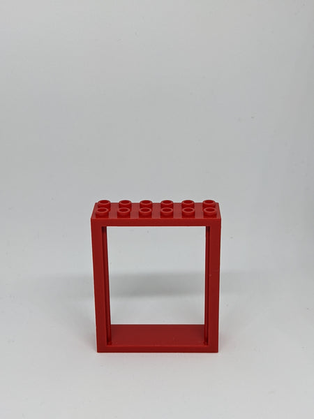 2x6x6 Türrahmen rot