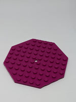 10x10 Platte modifiziert achteckig mit Loch magenta