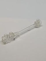 1x8x1 Stange Stab mit 1x2 Stein mit Achshalter transparent weiß trans clear trans-white