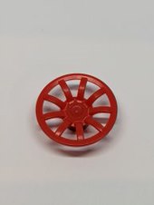 Radkappe mit 9 Speichen 24mm rot red