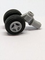 Technik Pin mit Radhalter, neuhellgrauen Felgen und Reifen neuhellgrau light bluish gray