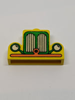 1x4x2 modifizierter Stein Center Stud Top with Car Grille Fabuland orange/green Pattern gelb yellow