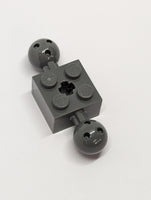 2x2 Technik Stein modifiziert mit 2 Kugeln und Achsloch neudunkelgrau dark bluish gray