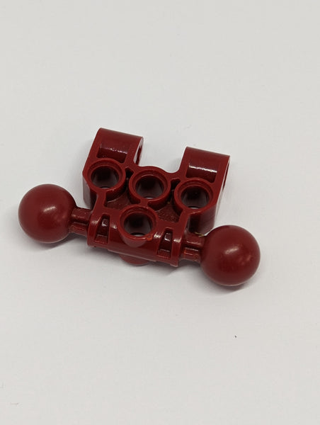 Technik Bionicle Vahki Torso Lower Section with 2 Ball Joint and 4 Pin Holes dunkelrot dark red