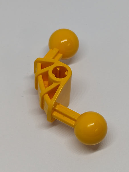 4x4x2 Bionicle Ball Joint 90° with 2 Ball Joint and Axle Hole hellorange bright light orange