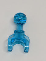 Arm / Bein Hero Factory mit Kugelgelenk auf Achse und Kugelpfanne, kurz transparent hellblau trans light blue trans-light blue