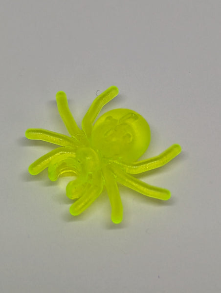 Tier Spinne mit Kreuz transparent neongrün trans-neon green